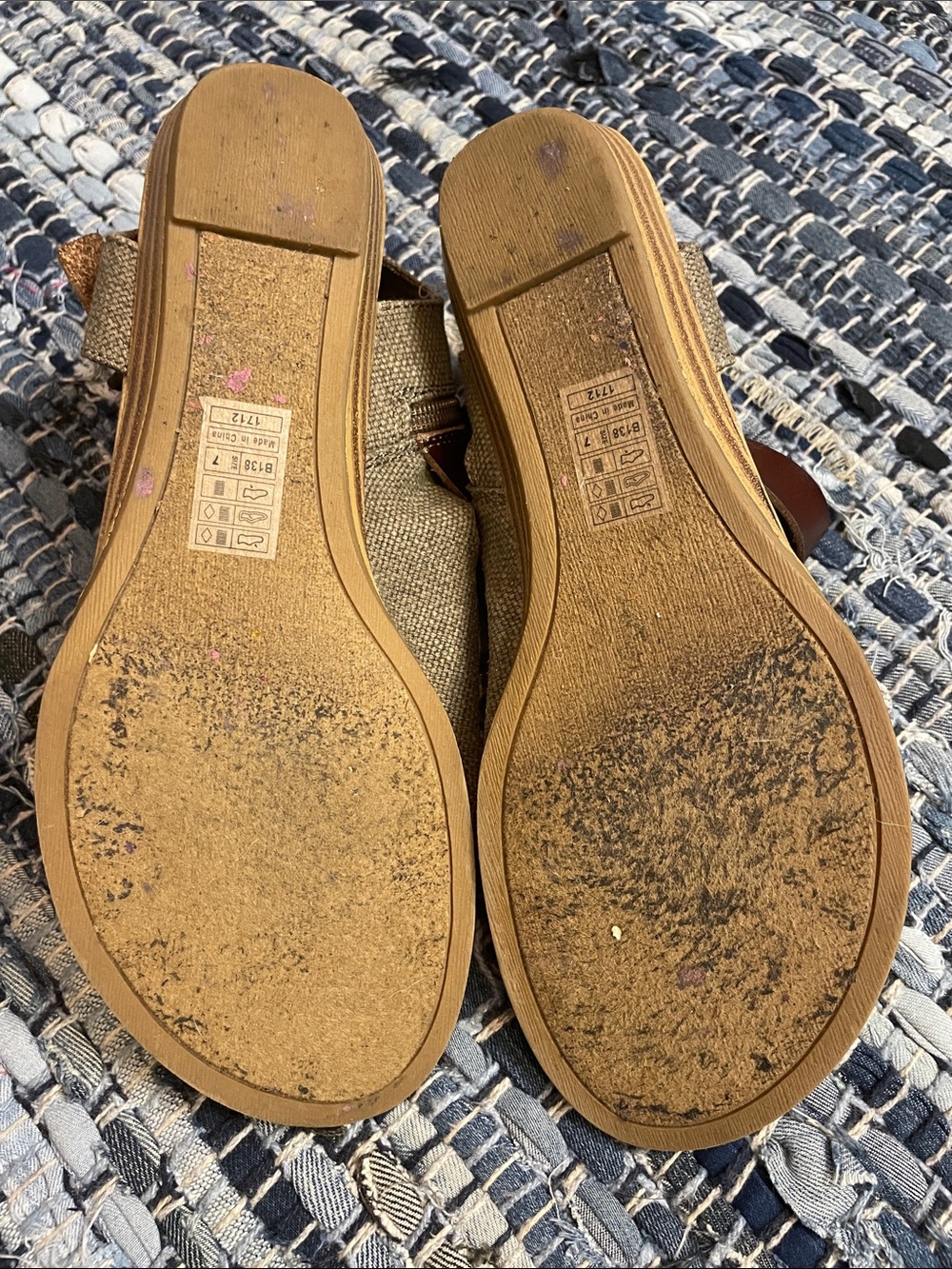Malibu Women’s Sandals — Taupe Canvas with Brown Leather Straps - Picture 5 of 7